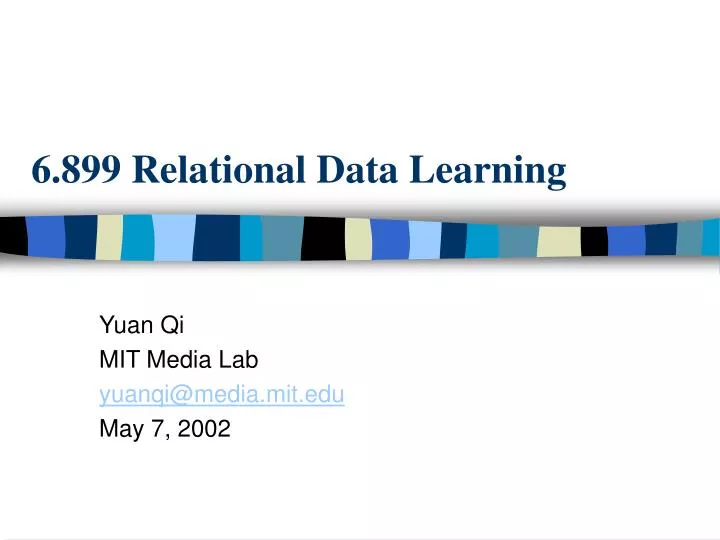 6 899 relational data learning