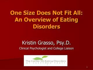 One Size Does Not Fit All: An Overview of Eating Disorders