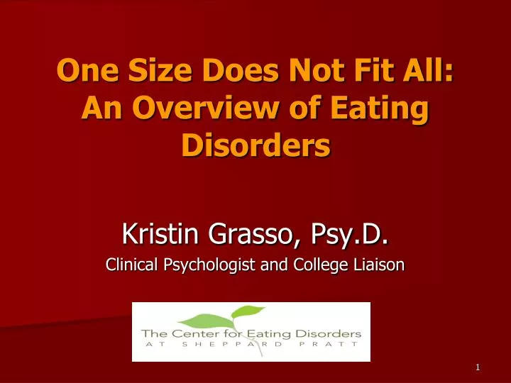 one size does not fit all an overview of eating disorders