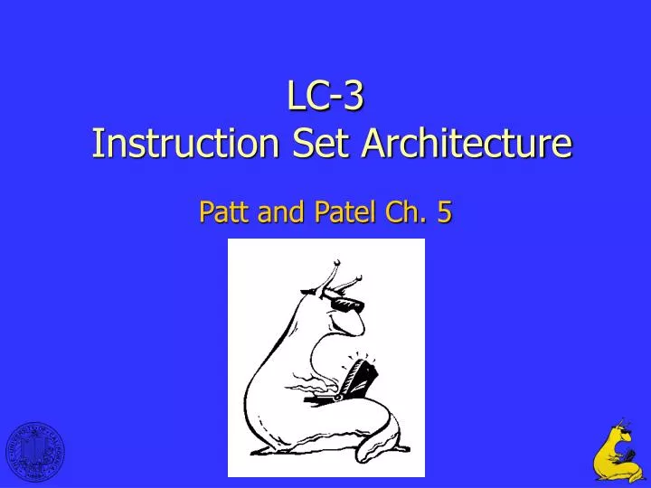 lc 3 instruction set architecture