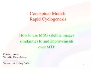 Conceptual Model: Rapid Cyclogenesis