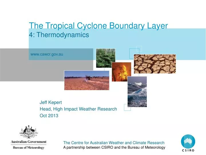 the tropical cyclone boundary layer 4 thermodynamics