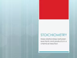 STOICHIOMETRY