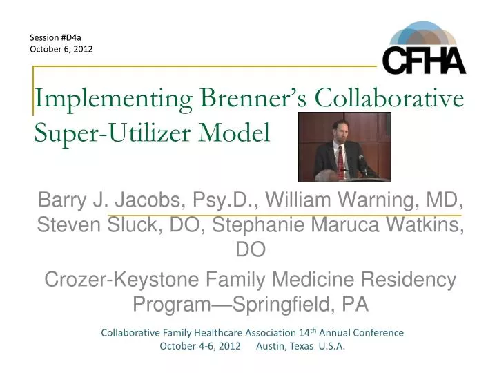 implementing brenner s collaborative super utilizer model