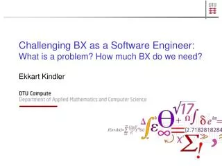 Challenging BX as a Software Engineer: What is a problem? How much BX do we need?