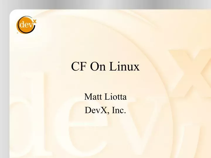 cf on linux