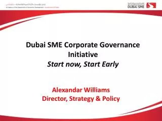 Alexandar Williams Director, Strategy &amp; Policy