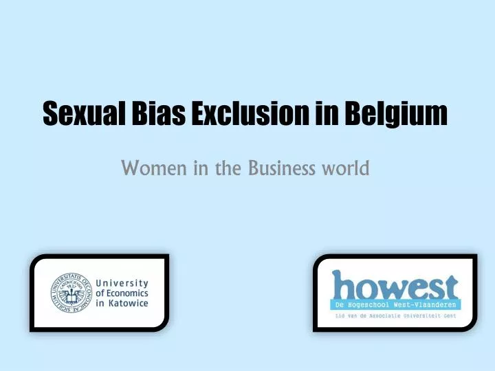 sexual bias exclusion in belgium