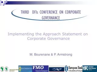THIRD DFIs CONFERENCE ON CORPORATE GOVERNANCE