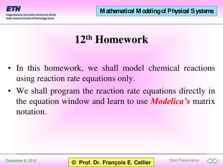 12 th homework