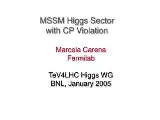 mssm higgs sector with cp violation