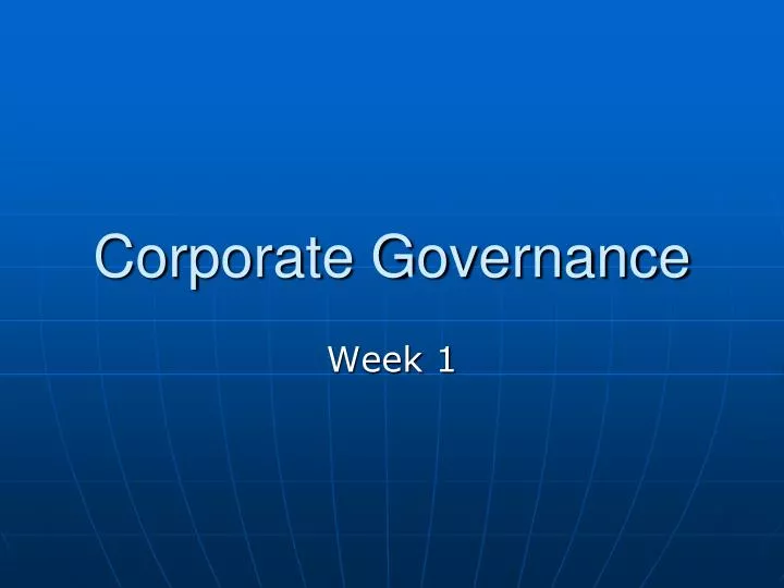 corporate governance