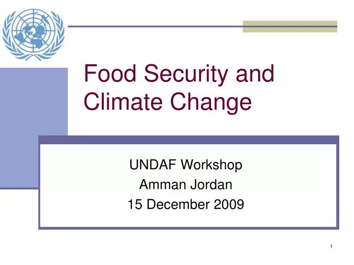 food security and climate change