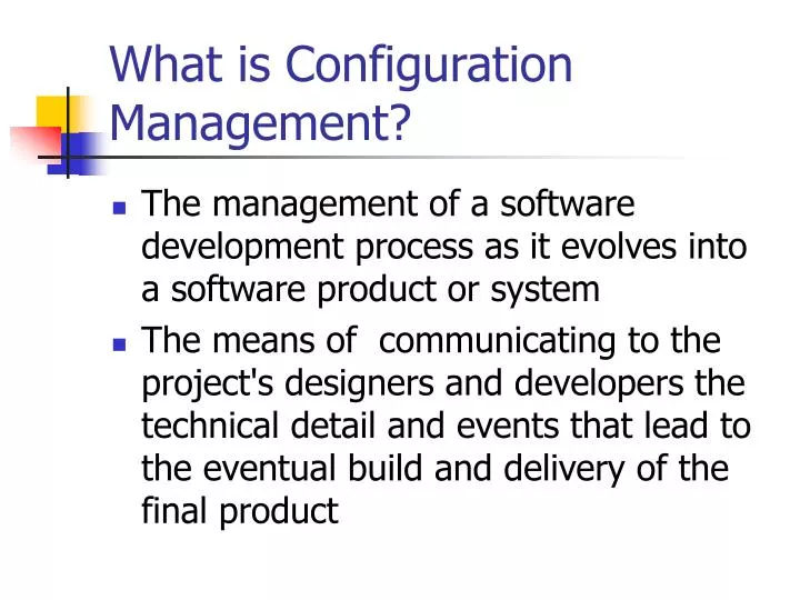 what is configuration management