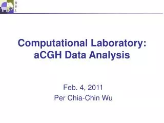 Computational Laboratory: aCGH Data Analysis