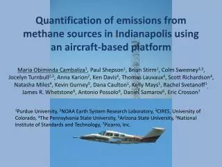 Quantification of emissions from methane sources in Indianapolis using an aircraft-based platform