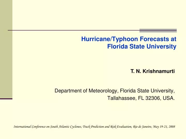 hurricane typhoon forecasts at florida state university