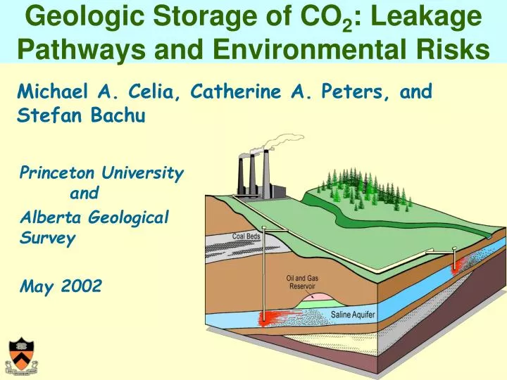 geologic storage of co 2 leakage pathways and environmental risks