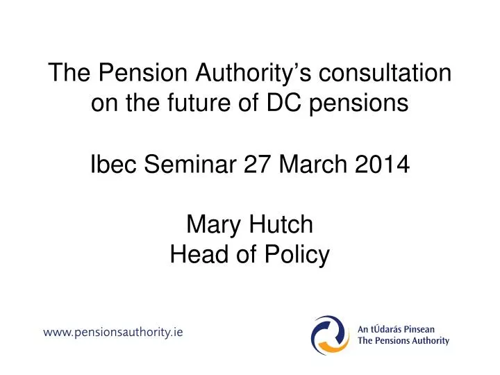the pension authority s consultation on the future of dc pensions