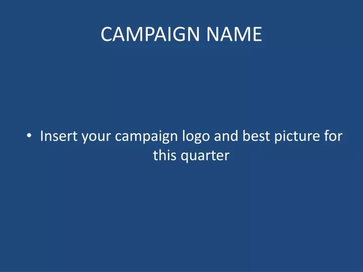 campaign name