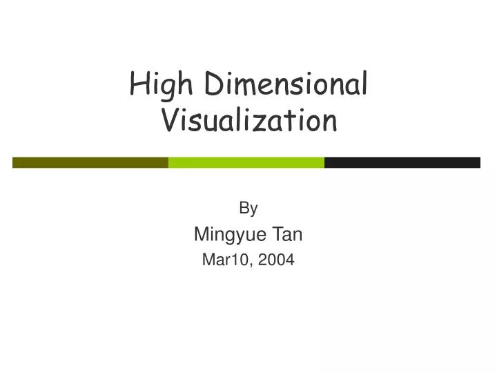 high dimensional visualization