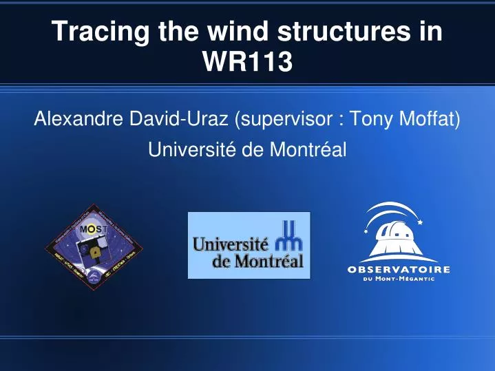 tracing the wind structures in wr113