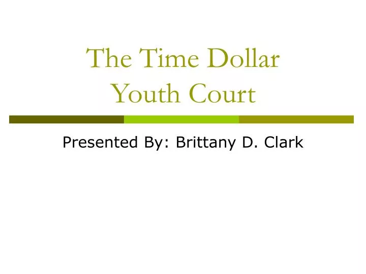 the time dollar youth court