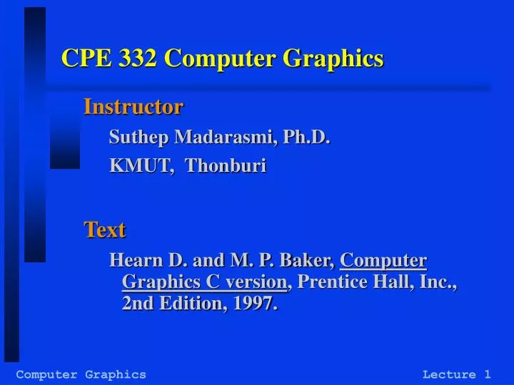 cpe 332 computer graphics