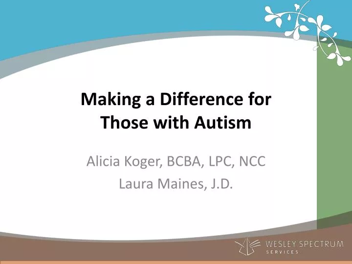making a difference for those with autism