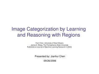 Image Categorization by Learning and Reasoning with Regions