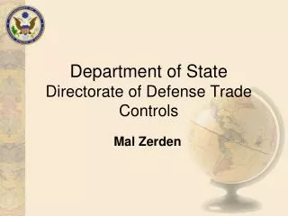 Department of State Directorate of Defense Trade Controls