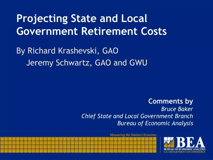 projecting state and local government retirement costs