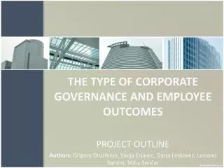 THE TYPE OF CORPORATE GOVERNANCE AND EMPLOYEE OUTCOMES