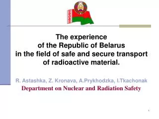 The experience of the Republic of Belarus