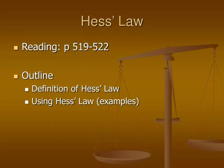 hess law