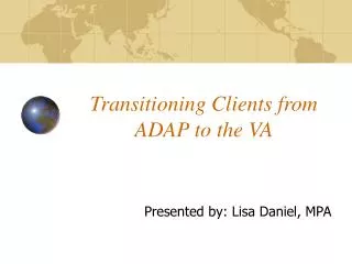 Transitioning Clients from ADAP to the VA