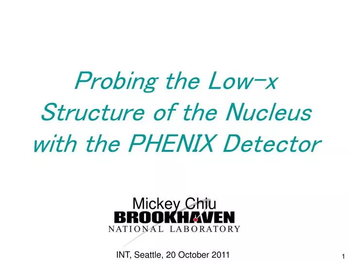 probing the low x structure of the nucleus with the phenix detector