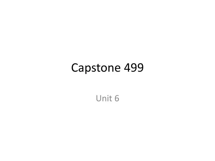 capstone 499