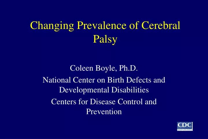 changing prevalence of cerebral palsy