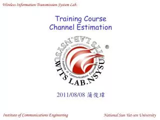 Training Course Channel Estimation