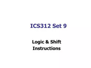 ICS312 Set 9