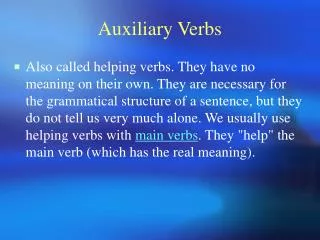 auxiliary verbs