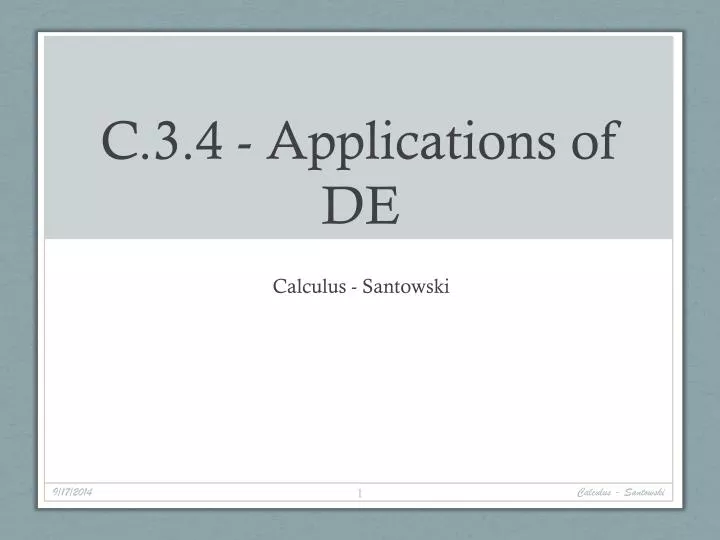 c 3 4 applications of de