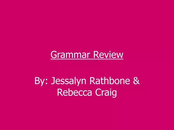 grammar review
