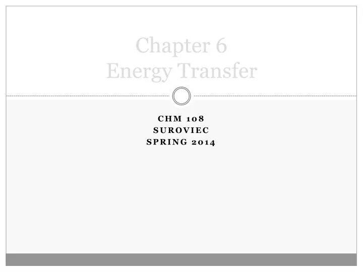 chapter 6 energy transfer