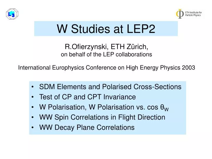 w studies at lep2