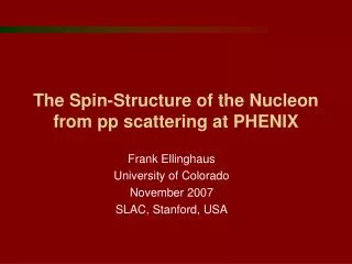 The Spin-Structure of the Nucleon from pp scattering at PHENIX