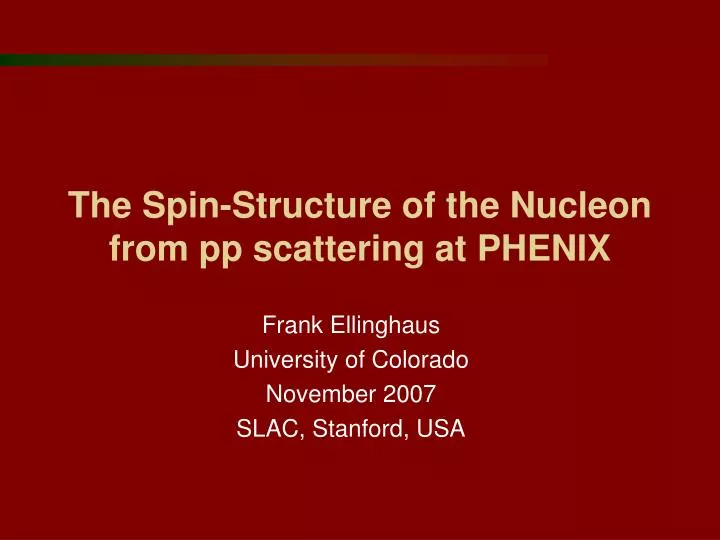 the spin structure of the nucleon from pp scattering at phenix
