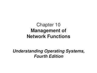 Chapter 10 Management of Network Functions