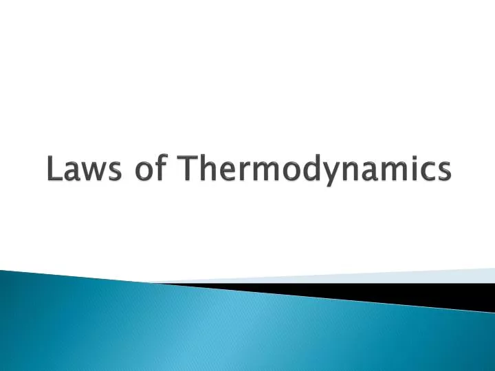 laws of thermodynamics